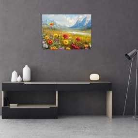 Obraz na szkle - Malowany krajobraz (70x50 cm)