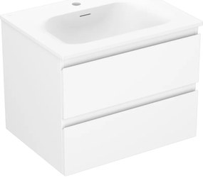 Mexen Orio szafka łazienkowa 60 cm z umywalką Vela, 2 szuflady, biała mat - 91A10-06047-2-BFF01-W23M01