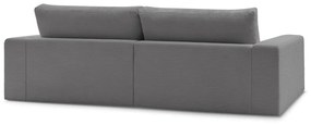 Ciemnoszara sztruksowa sofa 274 cm Leonard – Bobochic Paris