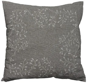 Poszewka dekoracyjna LEAFY LACE 40x40 cm, szara