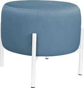 Pufa OLA loft ławka podnóżek metal : Kolor Stelaża - Biały, Kolor tkaniny - VELVET - MG33, Typ tkaniny - Velvet