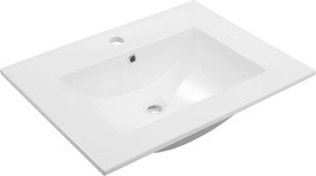 Biały Zestaw Mebli Łazienkowych 60cm Szafka z Umywalką Półsłupek Szafka z Lustrem Spek