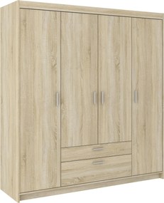 Czterodrzwiowa garderoba do przedpokoju dąb sonoma B1-F82