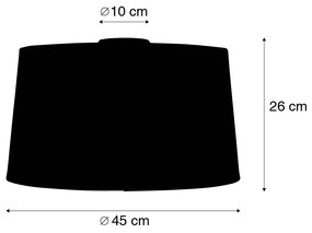 Nowoczesna lampa sufitowa biała z czarnym kloszem 45 cm - Combi Nowoczesny Oswietlenie wewnetrzne