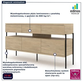 Loftowa komoda na nóżkach dąb cremona G7-H04