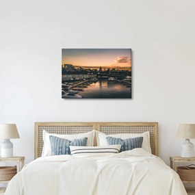 Obraz - miasto portowe (70x50 cm)
