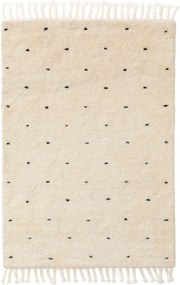 Kremowy dywan z frędzlami Theo