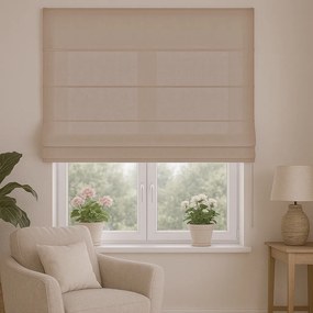 Roleta rzymska welurowa na wymiar Velutto ciemnobeżowa - do 140 cm