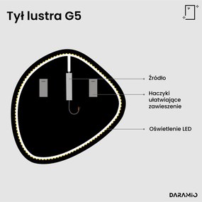 Nietypowe lustro łazienkowe z oświetleniem LED G5
