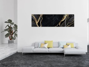 Obraz złotej abstrakcji (170x50 cm)