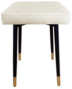 Taboret MAX MG50 kremowy podstawa czarna/złota