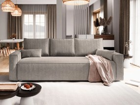 Masseno Sofa MENI z funkcją spania i pojemnikiem na pościel, Rozkładana sofa - Beżowy, POSO 02