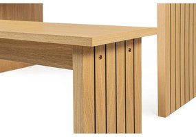 Stół z blatem w dekorze dębu 90x160 cm Stripe – Woodman
