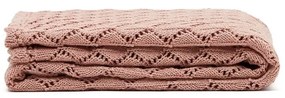 Różowy bawełniany dzianinowy koc dziecięcy 70x100 cm Ria – Kave Home