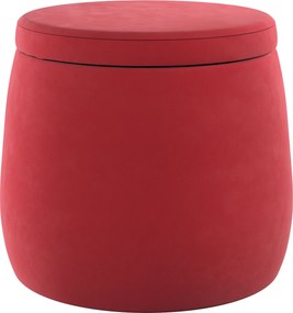 Puf Candy Jar kolor czerwony tkanina połyskliwa, welwetowa