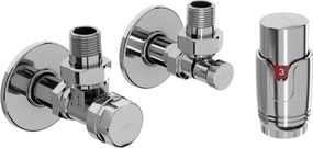 Mexen G00 zestaw termostatyczny kątowy z maskownicą R, chrom - W901-900-904-01