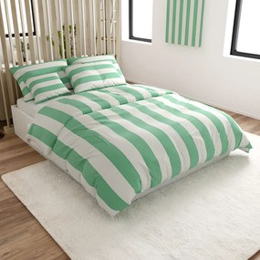 PrzytulneMieszkanie.pl PrzytulneMieszkanie.pl Pościel bawełniana STRIPES biało-zielona Rozmiar pościeli: 70 x 90 cm | 140 x 200 cm