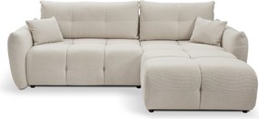 Masseno Narożnik MODA z funkcją spania i pojemnikiem na pościel Narozniki L, Rozkładana sofa - Beżowy, NORDIC TAUPE