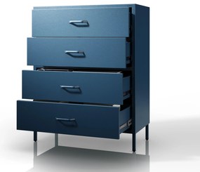 Komoda szafka metalowa granatowa Modern CARLA, 800 x 1015 x 400 mm