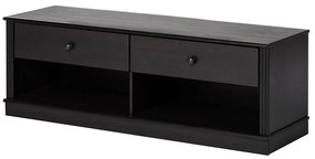 Ciemnobrązowa szafka pod TV z litego drewna sosnowego 137x47 cm Anita – Støraa