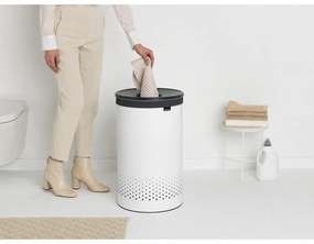 Biały metalowy kosz na pranie 60 l – Brabantia