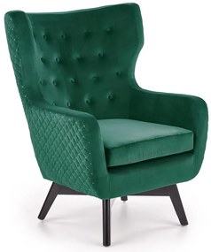 Zielony Welwetowy Fotel Uszak A7-A92