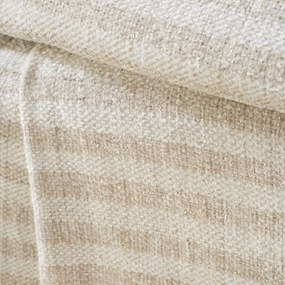 Beżowy aksamitny koc 130x170 cm Stripe Chenille – Catherine Lansfield