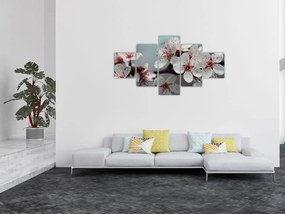 Obraz kwiatu - czerwony (125x70 cm)