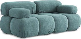 Modułowa sofa 2-osobowa - z tkaniny szenilowej - jeans - LOKUA