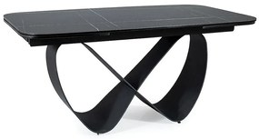 STÓŁ INFINITY CERAMIC CZARNY AZARIO BLACK/CZARNY MAT 160(240)X95 SIGNAL