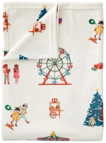 Biały koc dziecięcy z mikropluszu 150x200 cm Christmas Fairground – Belle &amp; Boo