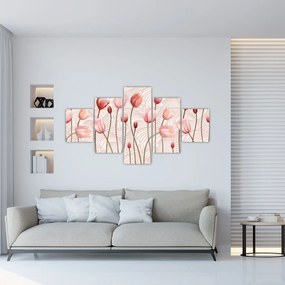 Obraz - Różowe tulipany (125x70 cm)