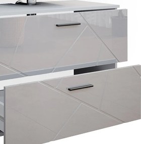 Zestaw mebli łazienkowych biały wysoki połysk 80x41x58.6 irma