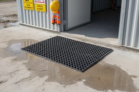 Wycieraczka 80x120cm Gumowa Plaster Miodu Wytrzymała Antypoślizgowa Ażurowa