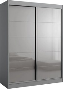 Szafa przeuwna Como 2D 150 Szara (lacobel)