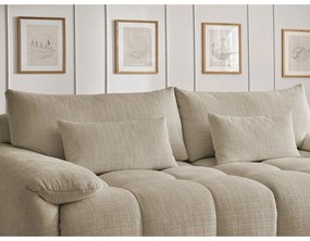 Beżowa sofa z tkaniny szenilowej 264 cm Ivane – Bobochic Paris