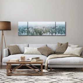 Obraz - Ośnieżone szczyty lasów (170x50 cm)