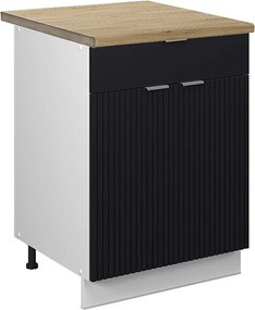 Szafka dolna do kuchni czarne paski 60x60x82 fame-line