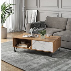 Stół kawowy dąb rzemieślniczy 110x60x37 nizza