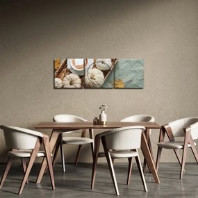 Obraz - Jesienny relaks (z zegarem) (90x30 cm)