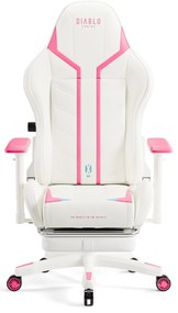 Fotel gamingowy Diablo X-Ray 2.0 Normal Size, biało-różowy