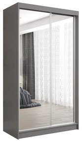 Szafa przesuwna - Debra 120 cm, szary mat