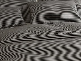 PrzytulneMieszkanie.pl PrzytulneMieszkanie.pl Bawełniana pościel STRAVON czarno-szara hotelowa kieszeń Rozmiar pościeli: 70 x 90 cm | 140 x 200 cm