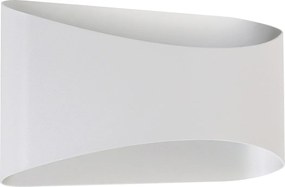 Lampa ?cienna COOPER nowoczesny i uniwersalny styl - Szeroko?? 24 cm - LED SMD 9W - 850lm i 3K - góra i dó? - stal i biel