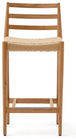 Hoker z litego drewna dębowego w naturalnym kolorze (wysokość siedziska 70 cm) Analy – Kave Home