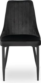 Zestaw Stół Okrągły Rozkładany HARRY 102-142 cm Dąb Artisan/Czarny i 4 Krzesła Tapicerowane BARI Czarne