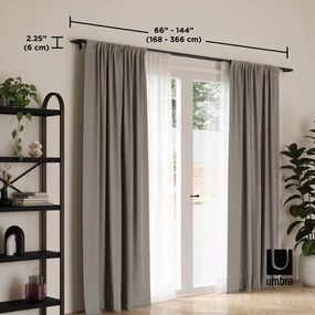 Stalowy regulowany podwójny karnisz 167 - 365 cm Twilight – Umbra