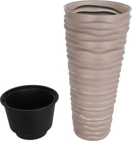Duża beżowa donica ogrodowa G4-C41