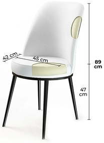 Zestaw krzeseł do jadalni Dexa Cappuccino i Brown,2 szt.