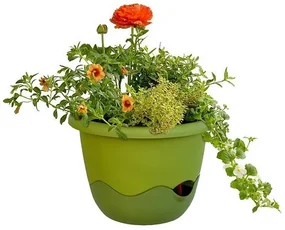 Donica samonawadniająca Mareta 25 zielony, wisząca, śred. 25 cm